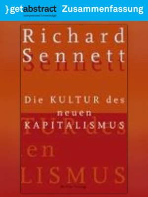 cover image of Die Kultur des neuen Kapitalismus (Zusammenfassung)